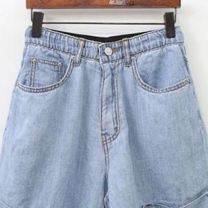 숏데님 연청 여성큰옷 305K087S 빅사이즈 빅사이즈미