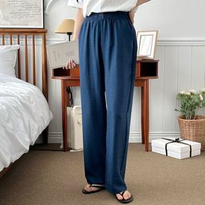 롱기장 편안한 러스반 원버튼 밴딩 와이드 슬랙스