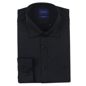 [예작(셔츠)]예작셔츠 여름긴팔 슬림핏 블랙 기본 스판 셔츠YJESBS166BK