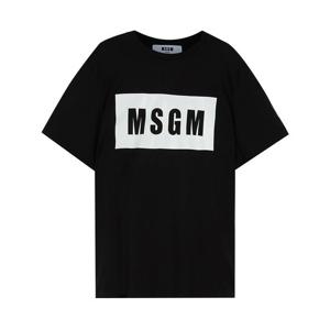 MSGM 반팔 티셔츠 2000MM520 200002 99 박스 로고