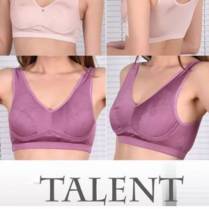 와플패턴 천연소재 쿨 인견원단 노와이어 스포츠 브라