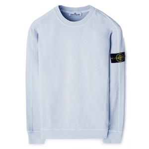 24SS 스톤 와펜 워싱 맨투맨 스카이블루 801566060 V0141