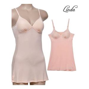 끈조절 인견 몰드 슬립런닝 원피스나시