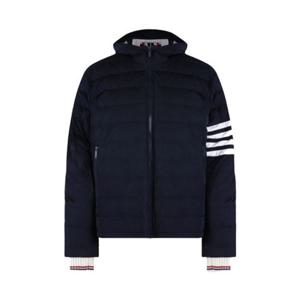 남성 톰브라운 폴리 트윌 다운 필 사선 스키 자켓 네이비 MJD087X-07259-415
