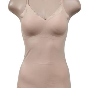 에드인 슬림한 누디 무봉제 캡나시 끈브라 런닝 러닝