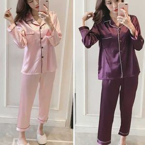 여자 수면 홈웨어 파자마 바지 잠옷 슬립 세트 패션