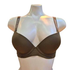 [예스]볼드한 로고밴드 딥 카키 노와이어 브라 YSWBA945