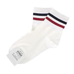 여성용 목가는줄 패션양말 백색(3족)