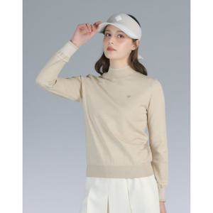 닥스 골프 여성 25SS PREMIUM 베이지 스페이스 다이 기본 하이넥 스웨터 DNSW5A117I2