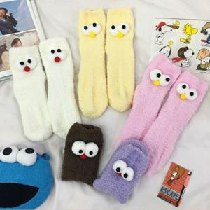 3종세트 3D입체 왕눈이 귀여운 수면양말 겨울양말