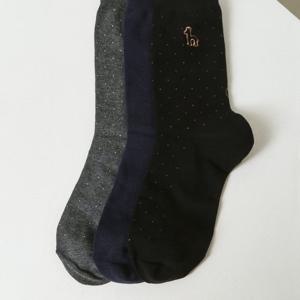 [헤지스] 도트패턴 장목 남성양말 3종세트 HJSS4F033WT