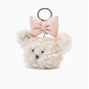 [헤지스ACC] 베이지 크림 퍼피 키링 겸 참장식 HIHO4E111I2