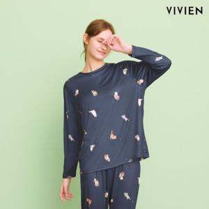 [프라스] 비비안스타킹  피치기모 캣 잠옷 LP3063 LP3064