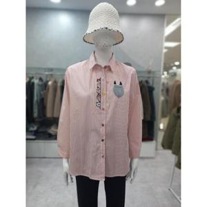 [스테파니] 세이브존05 스트라이프 고양이 셔츠1 A25SH5110PK