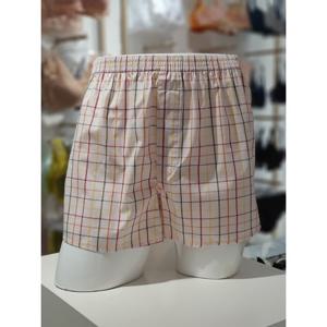 [바바라] 남성 면 소변구 체크 사각 트렁크 팬티 AMT4402T PK