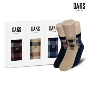[닥스] 여성양말 3족 선물세트 링글체크 24901