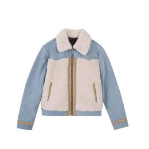 [버커루] 여성 보아 배색 패딩 데님 트러커 B244DJ600P