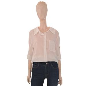 [숲]포켓 자수 칠부소매 블라우스 SB4LS35