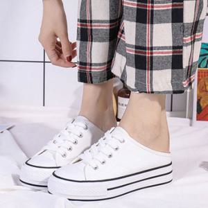 5센치 키높이 뮬 스니커즈 패션 여자운동화 캔버스화