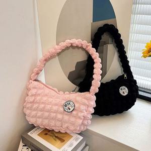 구름 체크패턴 미니 숄더백 파우치백 위생가방