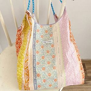 에스닉 패턴 포인트 스트링 숄더백 천가방 보부상백