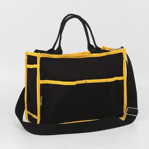 블랙옐로우- 미들 사이즈 에코백 사각 크로스 손가방