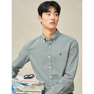 [빈폴멘] 시어서커 마이크로 깅엄 셔츠  그린 (BC5364C19M)