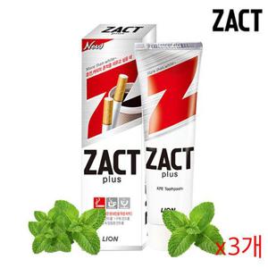 [땡큐온]CJ라이온 플러스 작트 치약 150g x3개 흡연 커피후