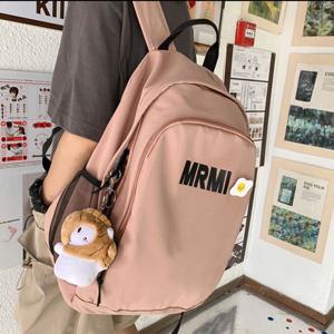 심플 디자인 캐주얼 학생 데일리 백팩(키링 뱃지포함)