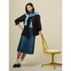 [빈폴레이디스] 라이트 미디엄 트렌치 코트 블랙 (BF533TC035)