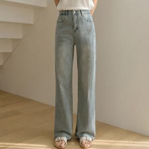 [저스트원] 코튼&데님 와이드 스판팬츠(숏/롱)