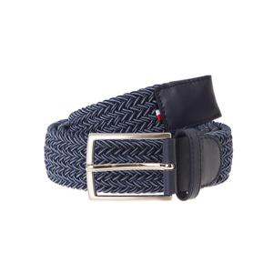 [에스티듀퐁(셔츠)]네이비 엘라스틱 사각 버클 웨빙벨트 TE5SMBTBA115TNY