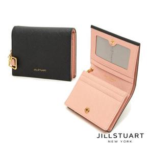 [질스튜어트] 다크 그레이 쁘띠 참장식 배색 반지갑 JAWA5E770G3