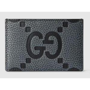 구찌 맥시 GG 카드 케이스 812681 AAECE 1046 DGRAY BLACK DOM