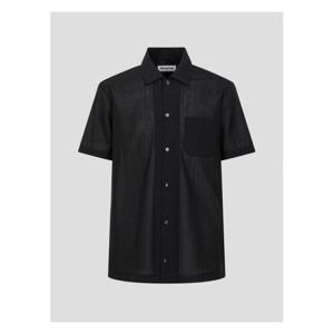 [로가디스][로가디스] 울혼방 오픈카라 셔츠  블랙 (MA5465RK15)