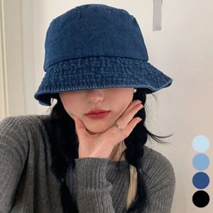 빅사이즈 챙넓은 데님 버킷햇 청 벙거지모자 대두모자
