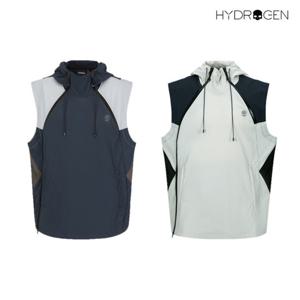 [하이드로겐] 남성 배색형 후드 경량 베스트 H11D2JV321