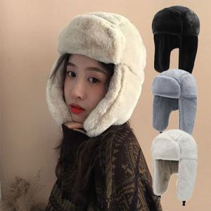 여성 따뜻한 퍼 방한모 귀달이 군밤모자 두툼한 퍼
