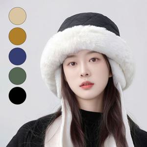 누비 양면 벙거지 귀달이 모자 골프 겨울 방한 털모자