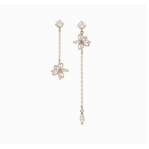 [로이드] 주문제작 꽃 포인세티아 언발 롱드롭 14k 귀걸이 LPSH21