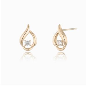 [로이드] 주문제작 워터드롭 웨이브 14k 귀걸이 LPFM1048G