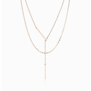 [로이드] 주문제작 스틱바 레이어드 14k 목걸이 LNN22032G