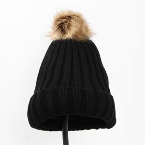 방울 탈부착 겨울 털모자-블랙 방한모자 겨울용품