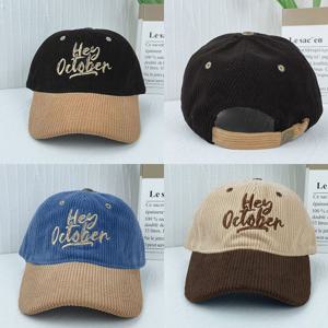 헤이골덴볼캡 배색 자수 레터링 가을 여성 모자 겨울 캡모자