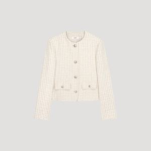 [리스트]라운드넥 체크 트위드 자켓_TWWJKP52060