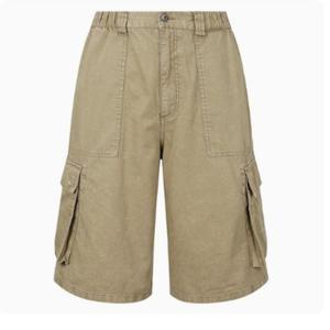 [버커루] 코튼 가먼트다잉 카고 6부 팬츠(B252PT291P)-GR