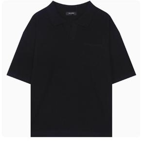 [버커루] C/P 와플 오픈카라 반팔 니트(B252KT304P)-GR