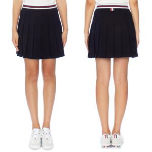 톰브라운 로고 패치 플리츠 스커트 FJK098A J0082 415