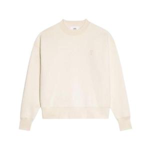 아미 톤온톤 하트 로고 스웨트셔츠 오프 화이트 USW012-740-150