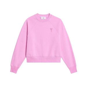 아미 톤온톤 하트 로고 크루넥 스웨트셔츠 캔디 핑크 USW004-747-663